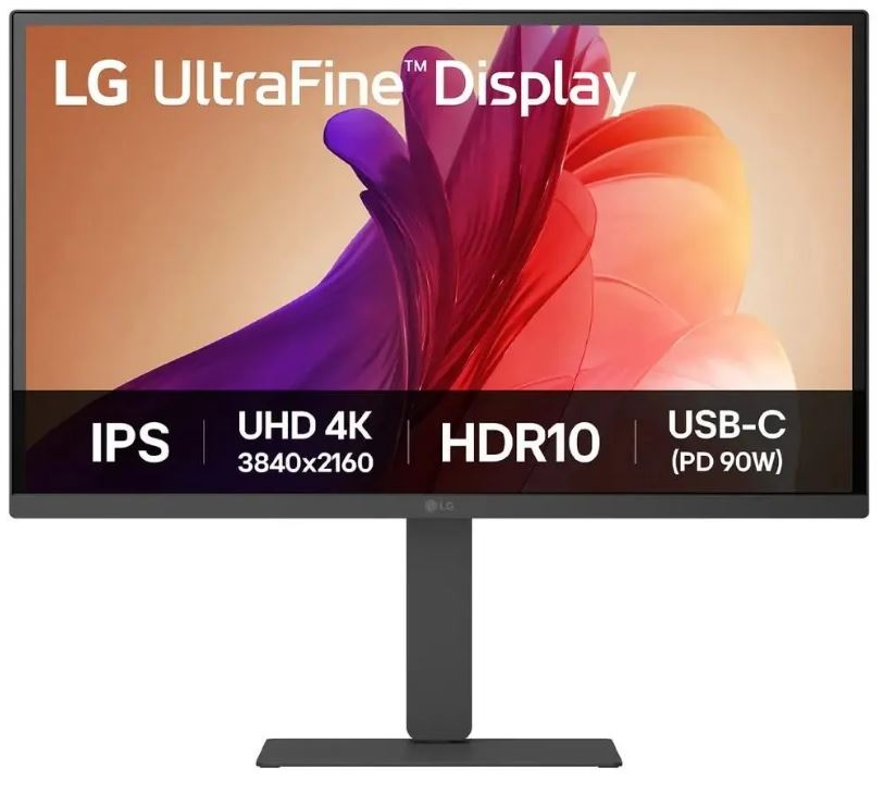 LG 27U730A-B вид сбоку и разъёмы