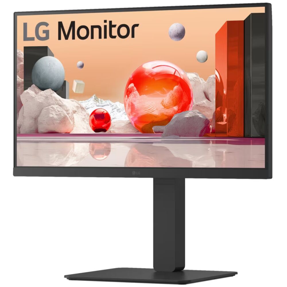 LG 24BA650-B — вид спереди, тонкие рамки