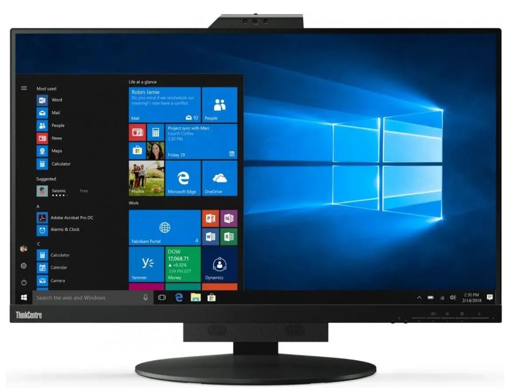 Задняя сторона монитора с отсеком для ThinkCentre Tiny
