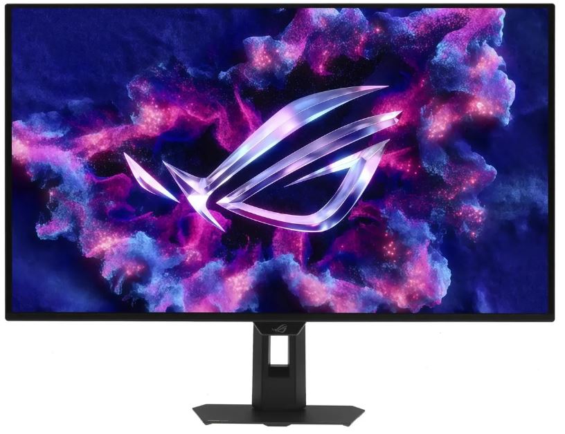 ASUS ROG Strix OLED XG32UCDS — порты подключения и стойка