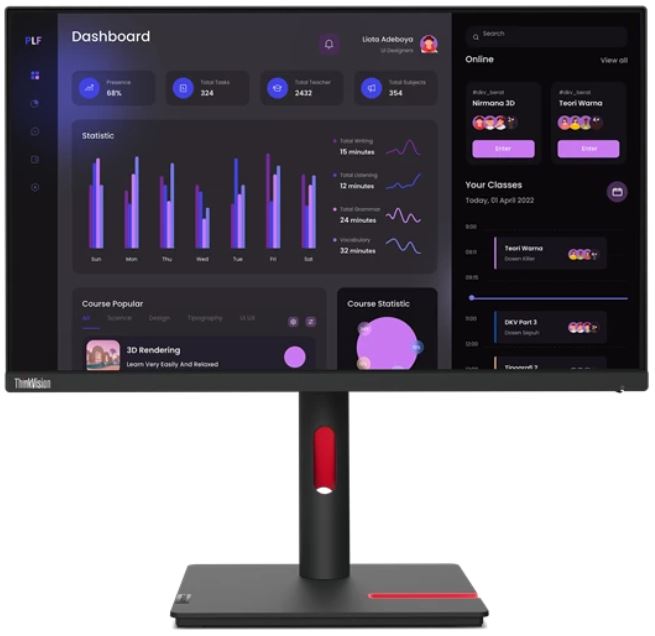 Эргономика Lenovo ThinkVision T24i-30