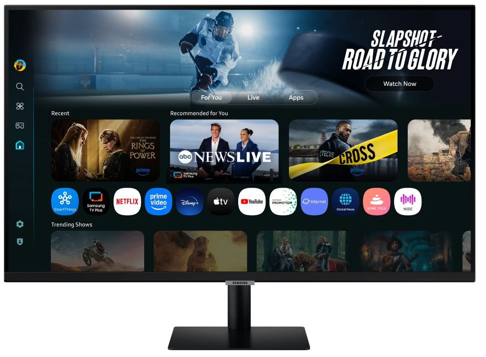 Samsung LS32FM702UIXCI — вид сзади и подставка