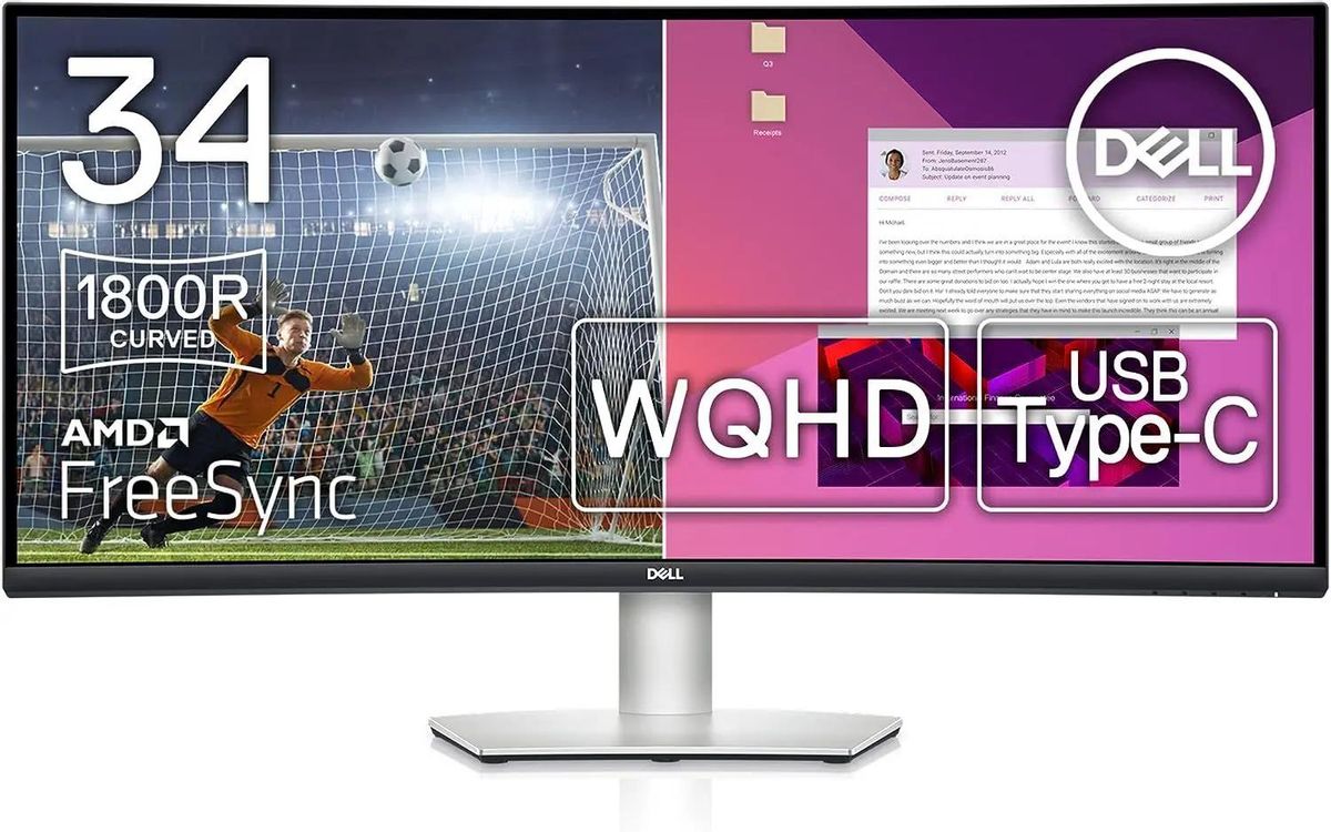Обзор Dell S3423DWC (210-BEJE): изогнутый 34-дюймовый монитор с USB-C для работы и развлечений