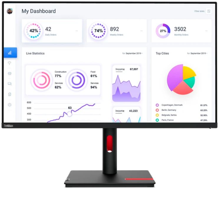 Обзор Lenovo ThinkVision T32p-30 (63D2GAS1CB): 4K IPS-монитор с USB-C 90W, KVM-переключателем и профессиональной цветопередачей для продуктивной работы