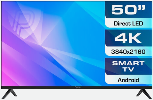 Обзор телевизора Prestigio PTV50SS07X_CIS_BK: доступный 4K-Smart TV с VA-матрицей и платформой Салют ТВ