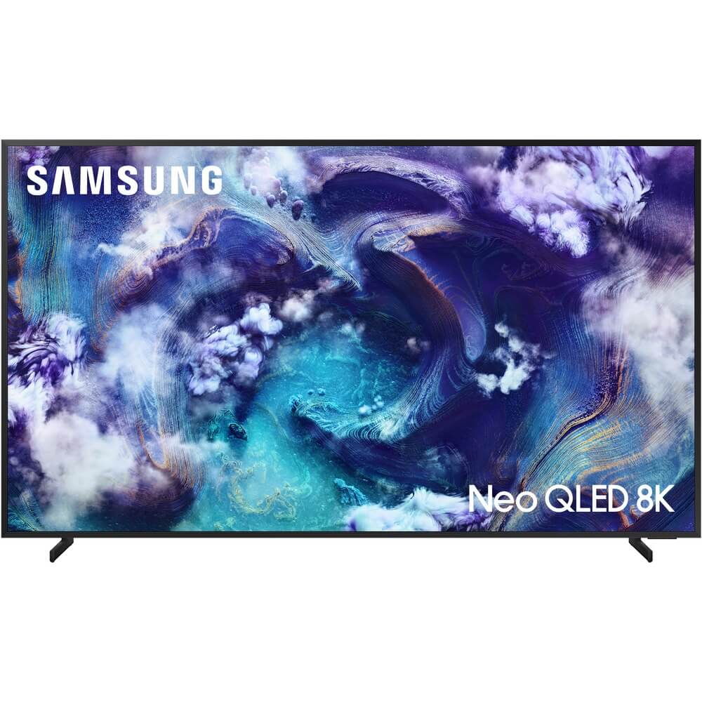 Samsung QE85QN900FUXRU — вид спереди в интерьере