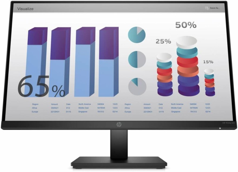 HP P24q G4 регулировка положения экрана