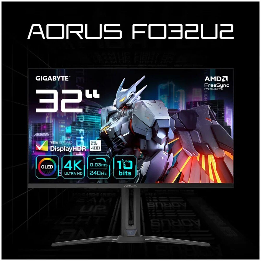 Обзор Gigabyte AORUS FO32U2: 32-дюймовый QD-OLED-монитор с разрешением 4K и частотой 240 Гц — флагман для геймеров и энтузиастов