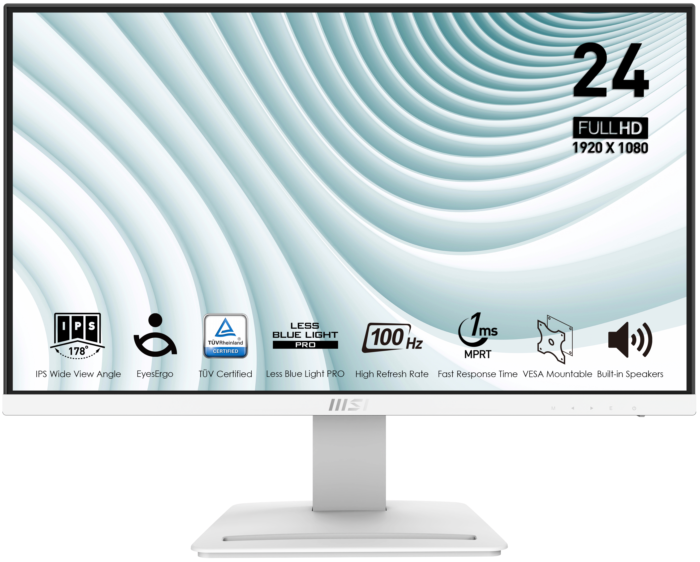 Обзор монитора MSI PRO MP243XW (9S6-3PB5CH-075): белый бизнес-монитор с впечатляющими характеристиками для работы и развлечений