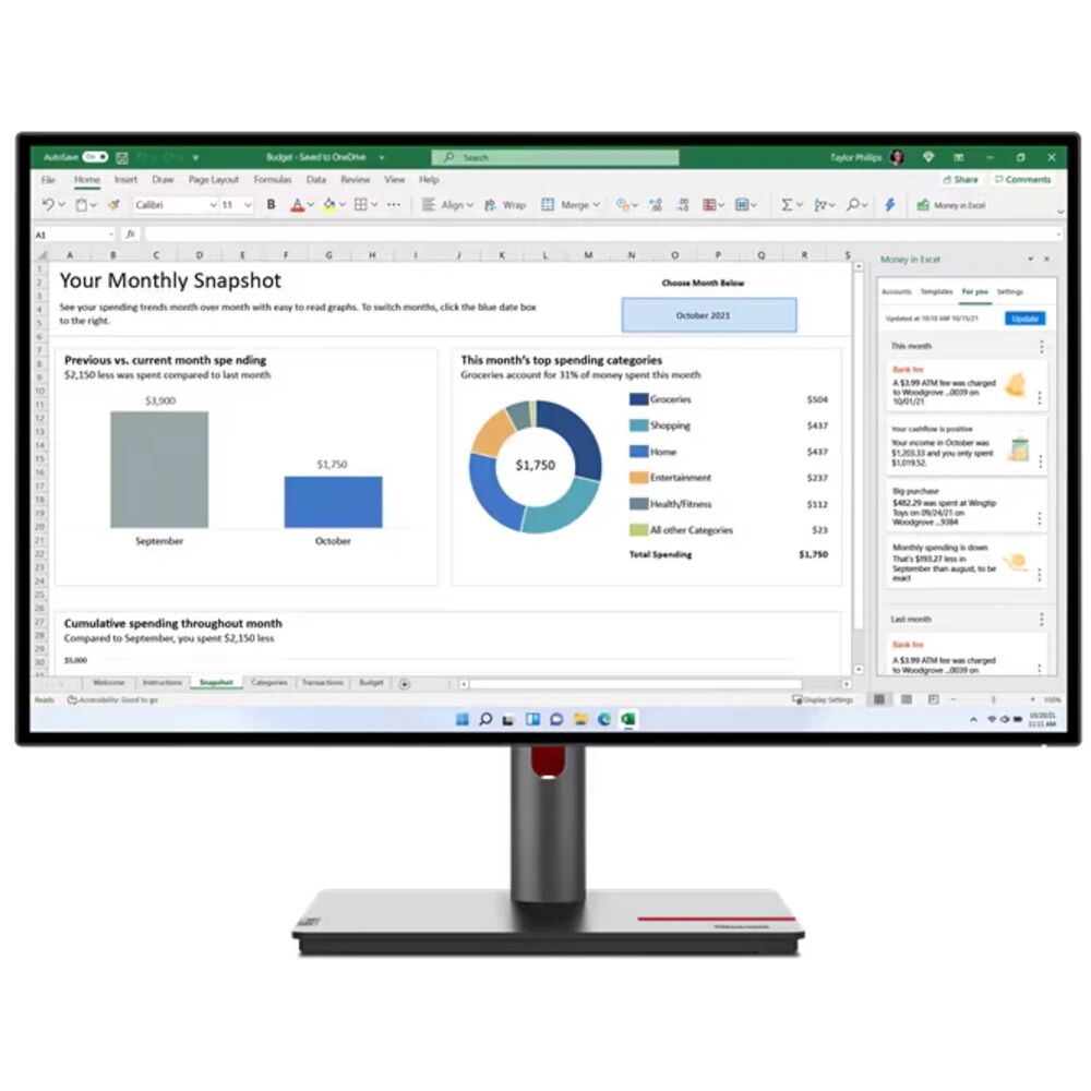 Lenovo ThinkVision P27h-30 распаковка