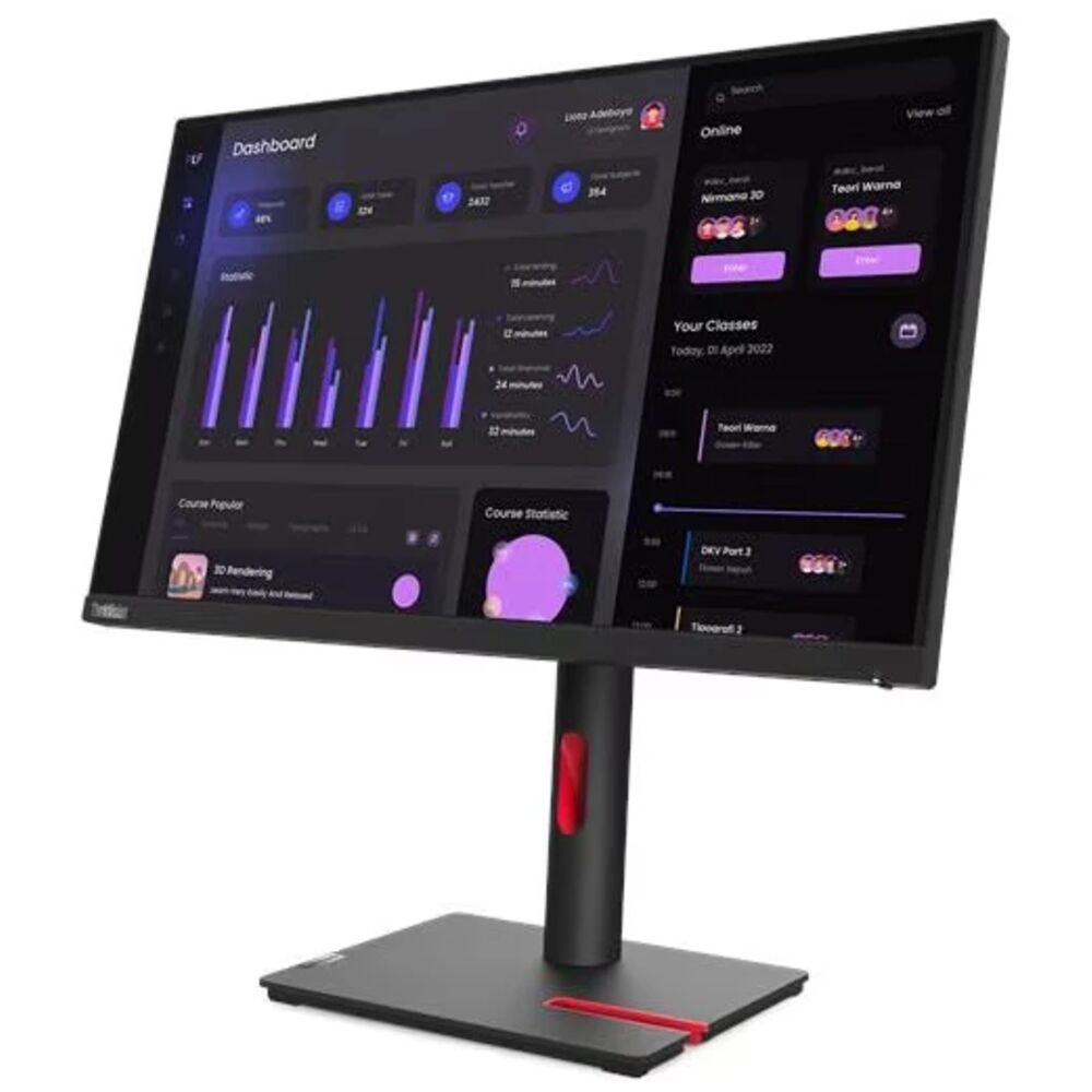 Lenovo ThinkVision T24i-30 — вид сзади и порты