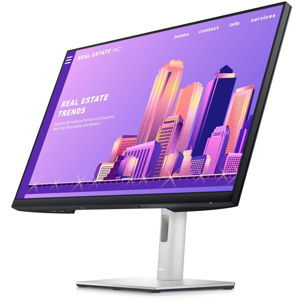 Dell P2722H — вид сбоку и подставка