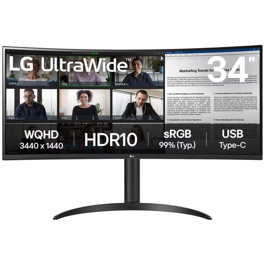 LG 34WR55QK-B — распаковка и комплектация