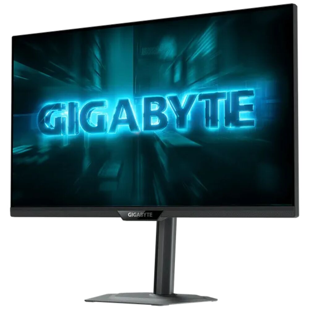 Gigabyte G27U — крупный план экрана и OSD-меню