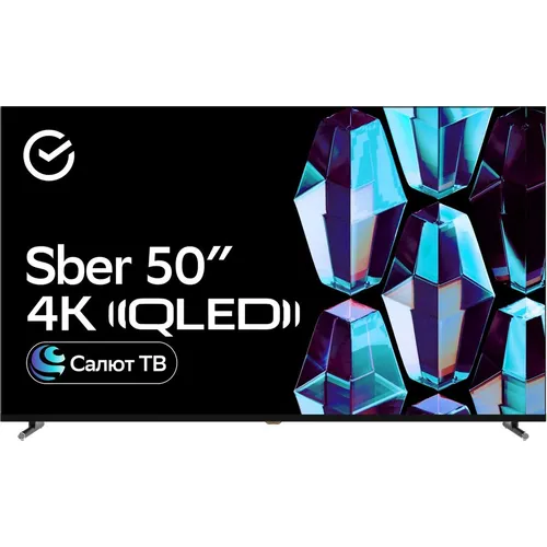 Телевизор Sber SDX-50UQ5234 в интерьере гостиной