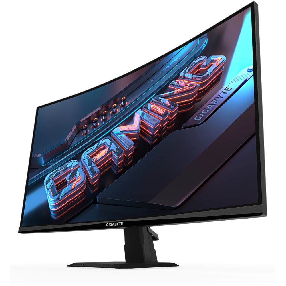 Gigabyte GS27QCA — вид сзади и подставка